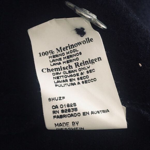 GIESSWEIN Blue Boiled Wool Woman Child Applique Flower Buttons Jacket W's 40 - Picture 7 of 7